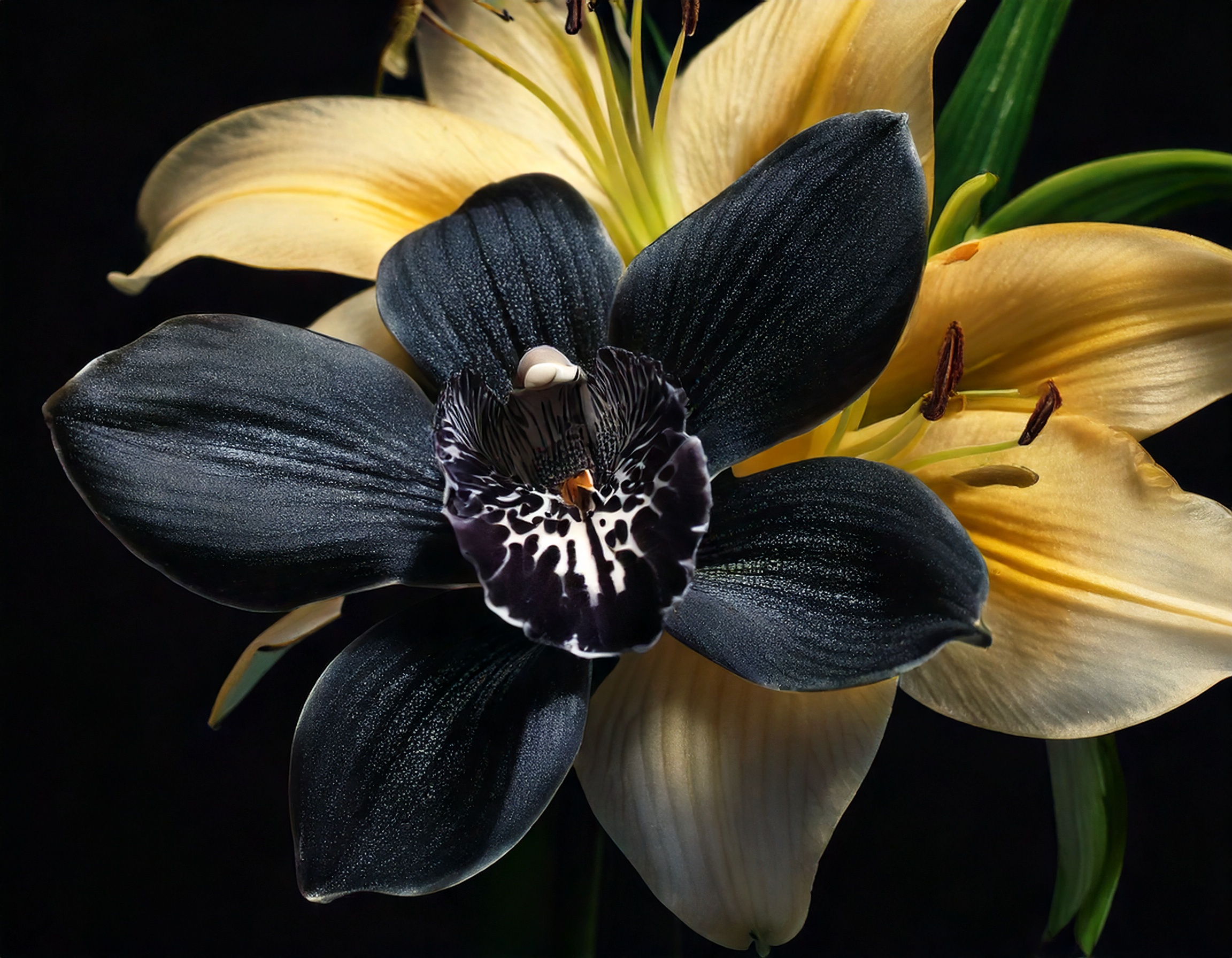 Black Orchid and Lily 82555